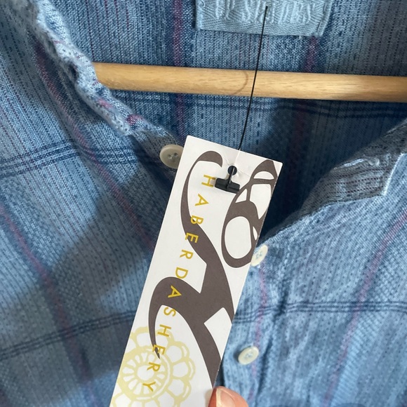 NWT CP Shades Linen Jasmine Plaid Print Tunic - Picture 3 of 7